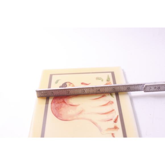 RC Gorman, Native American Woman Gathering Peppers, Ceramic Tile ~ 250605-WH 313 - Picture 3 of 3